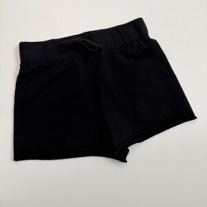 Standard James Perse Sweat Shorts Knit Lounge Exercise Athletic Travel Black